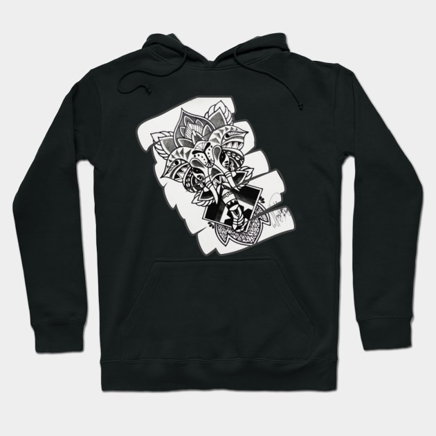 Ganesha Drawing Hoodie by Evolve's Arts 